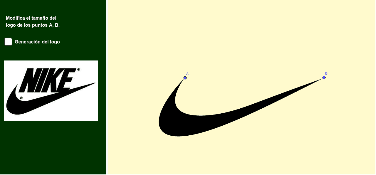 Logo NIKE (Bézier) – GeoGebra