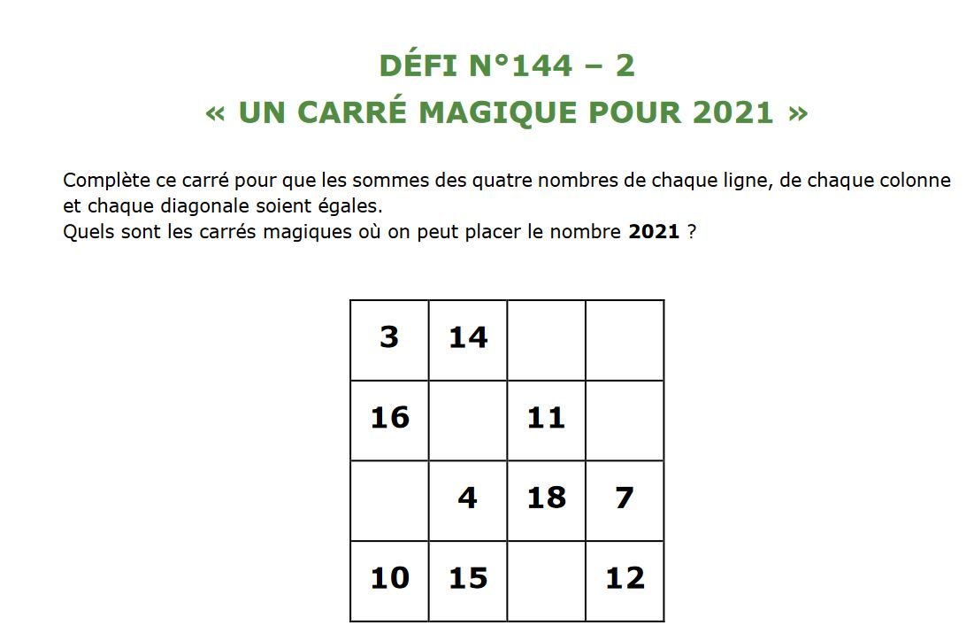 Pas trop claire la question ... 2021 dans une case, ou 2021 dans 2 cases à la Dürer, ben il n'y a qu'une place ?