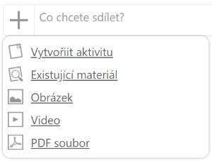 Přímé vytvoření příspěvku (pouze pro členy skupiny)