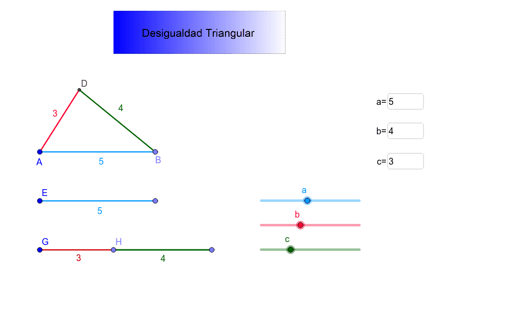 La desigualdad Triangular – GeoGebra