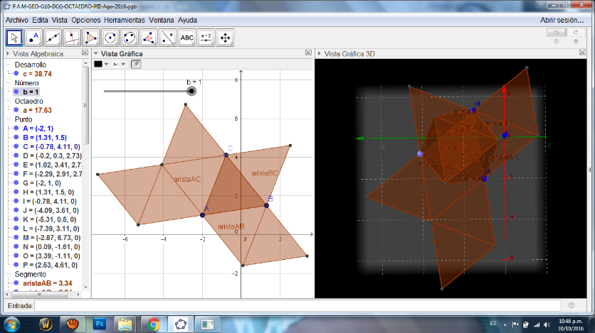 P.A.M-AR-GEOGEBRA-SOLIDOS DE PLATON-OCTAEDRO-DESARROLLO