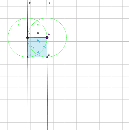 Квадратын байгуулалт – GeoGebra