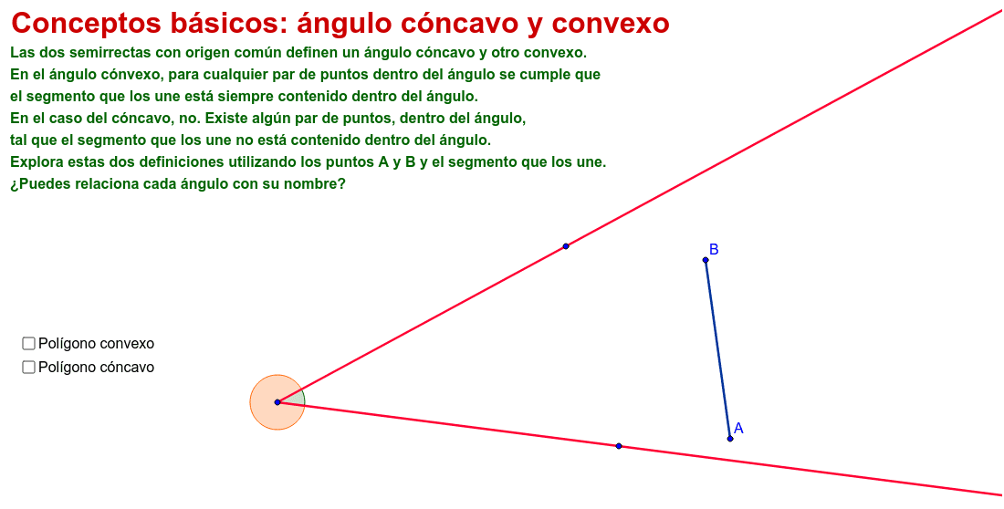 Creta Todo tipo de Hasta aquí Ángulo cóncavo y convexo – GeoGebra