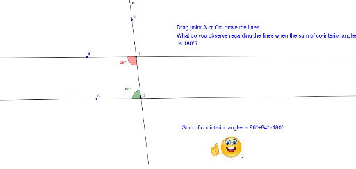 Co Interior Angles Geogebra