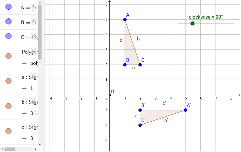 Rotate Triangles Clockwise Tool – GeoGebra