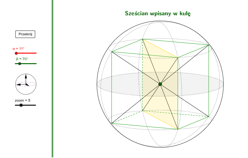 Kulę Sześcian I Stożek Zanurzono W Cieczy Sześcian wpisany w kulę – GeoGebra