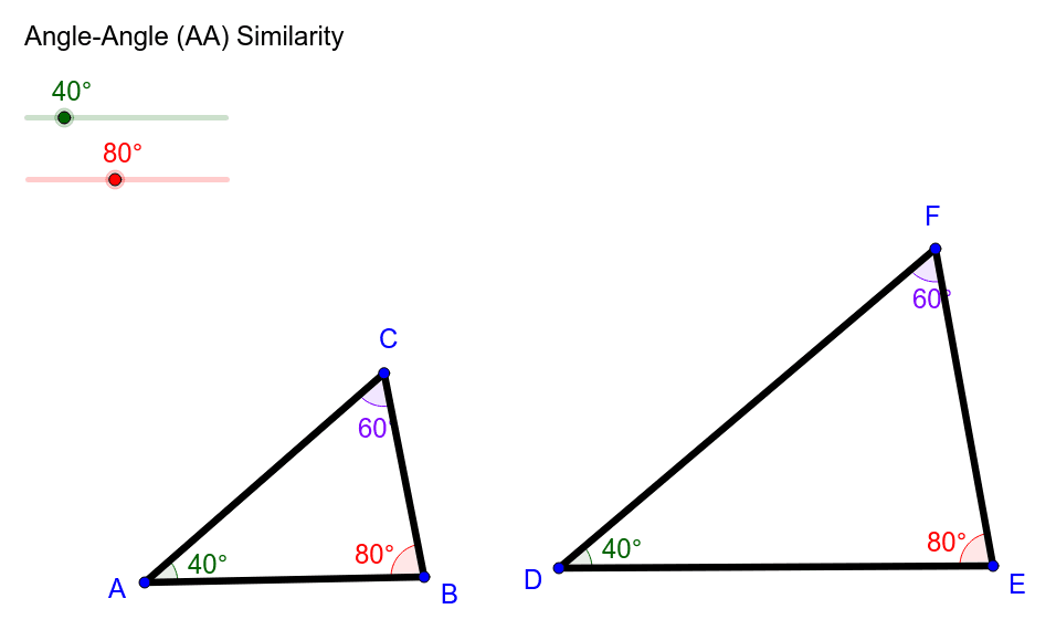 Angle-Angle Similarity Theorem – GeoGebra