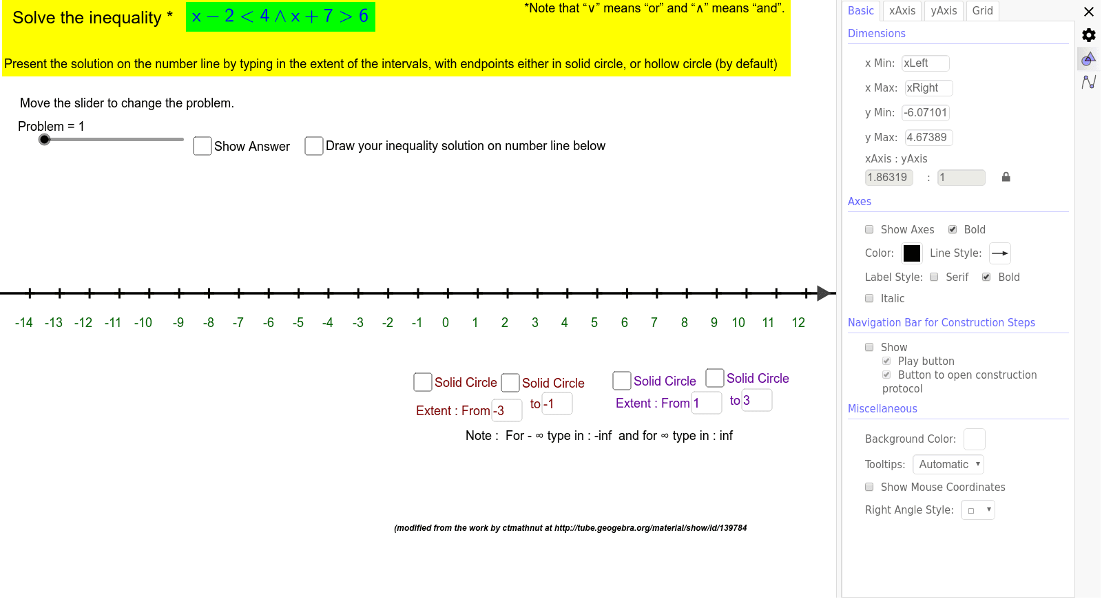 GeoGebra Applet