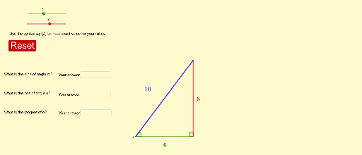 Trig Ratios Triangle Controls – GeoGebra