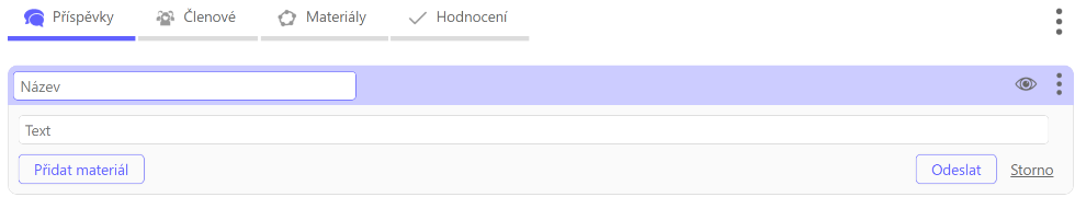 Vytvořte nový příspěvek