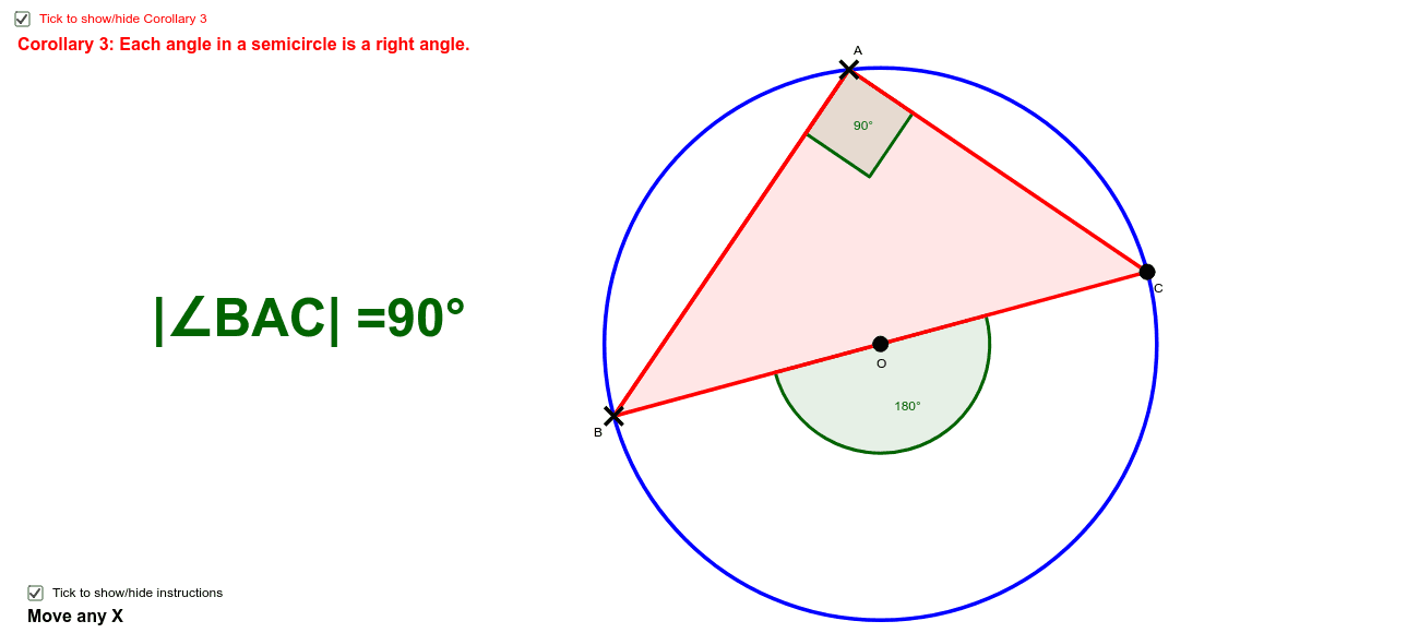 Corollary 3 to Theorem 19 GeoGebra
