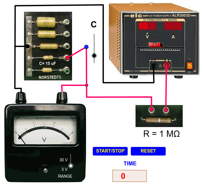 capacitor charge time calc