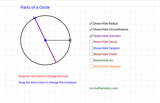 Parts of a Circle – GeoGebra