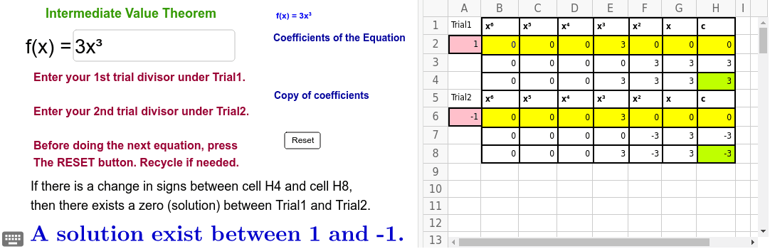 GeoGebra Applet