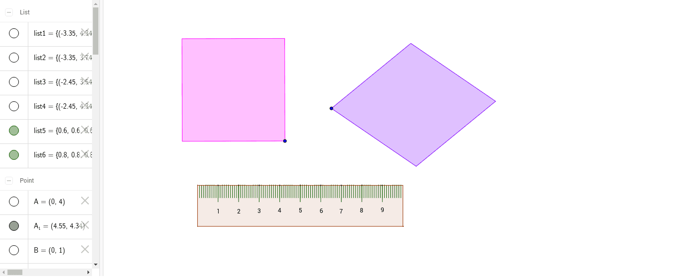 正方形與菱形 Geogebra 正方形與菱形 Geogebra