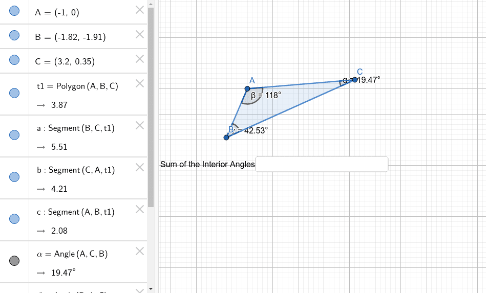 Construct A Triangle And Measure The Sum Of The Interior