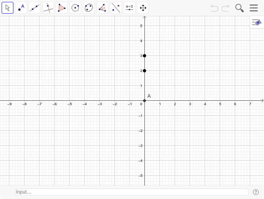 Draw a circle with the center at the origin and a radius of 2. Draw another circle with center at the origin and a radius of 3. Construct a 40 degree angle with the vertex at the origin. Label the vertex A.