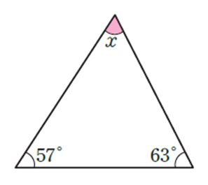 문제2. 다음 그림에서 ∠x의 크기는?