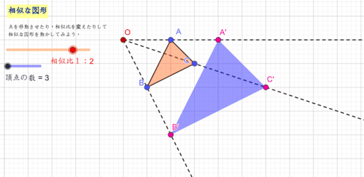 相似の位置 Geogebra