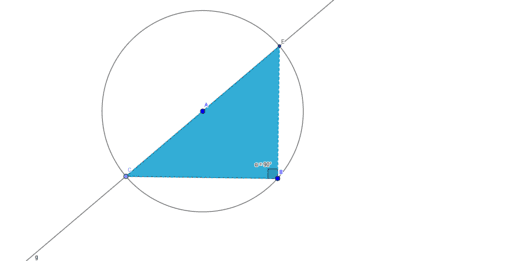 çemberde thales teoremi GeoGebra