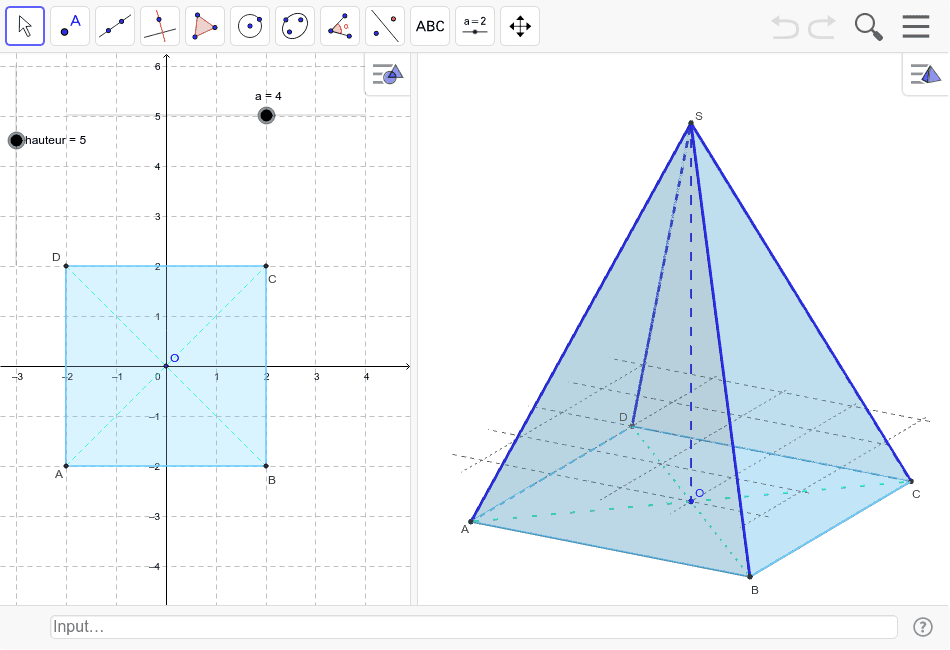 Pyramide De Base Carrée Geogebra