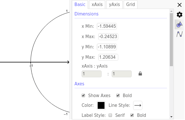 Height and Width of Right Triangle Inside a Circle with a radius of 1