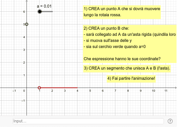 CREA IL MECCANISMO SEGUENDO LE ISTRUZIONI. L'ANIMAZIONE PARTE (E SI FERMA) CLICCANDO SULL'ICONA IN BASSO A SINISTRA.