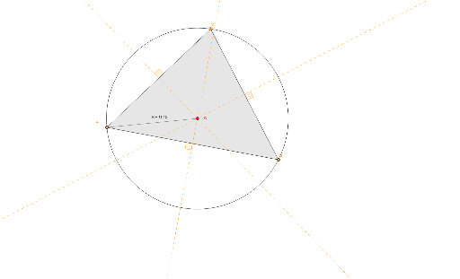 Опишана кружница на триаголник – GeoGebra