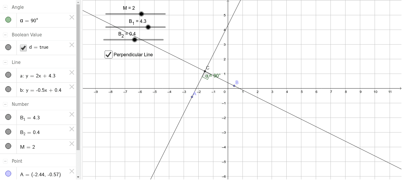 Perpendicular Line – GeoGebra