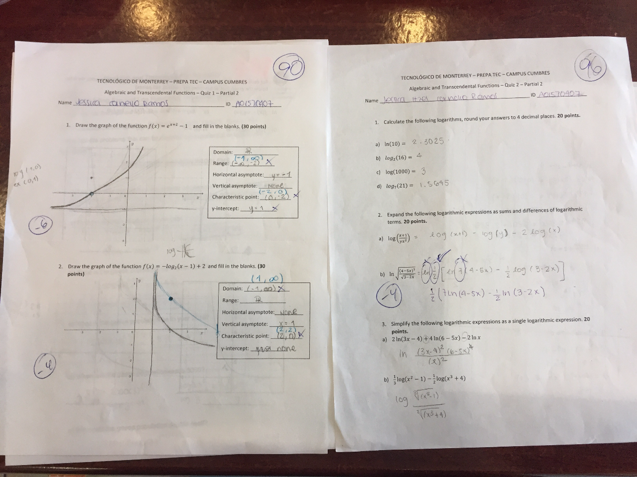 Quiz 1 & 2, 2 Partial