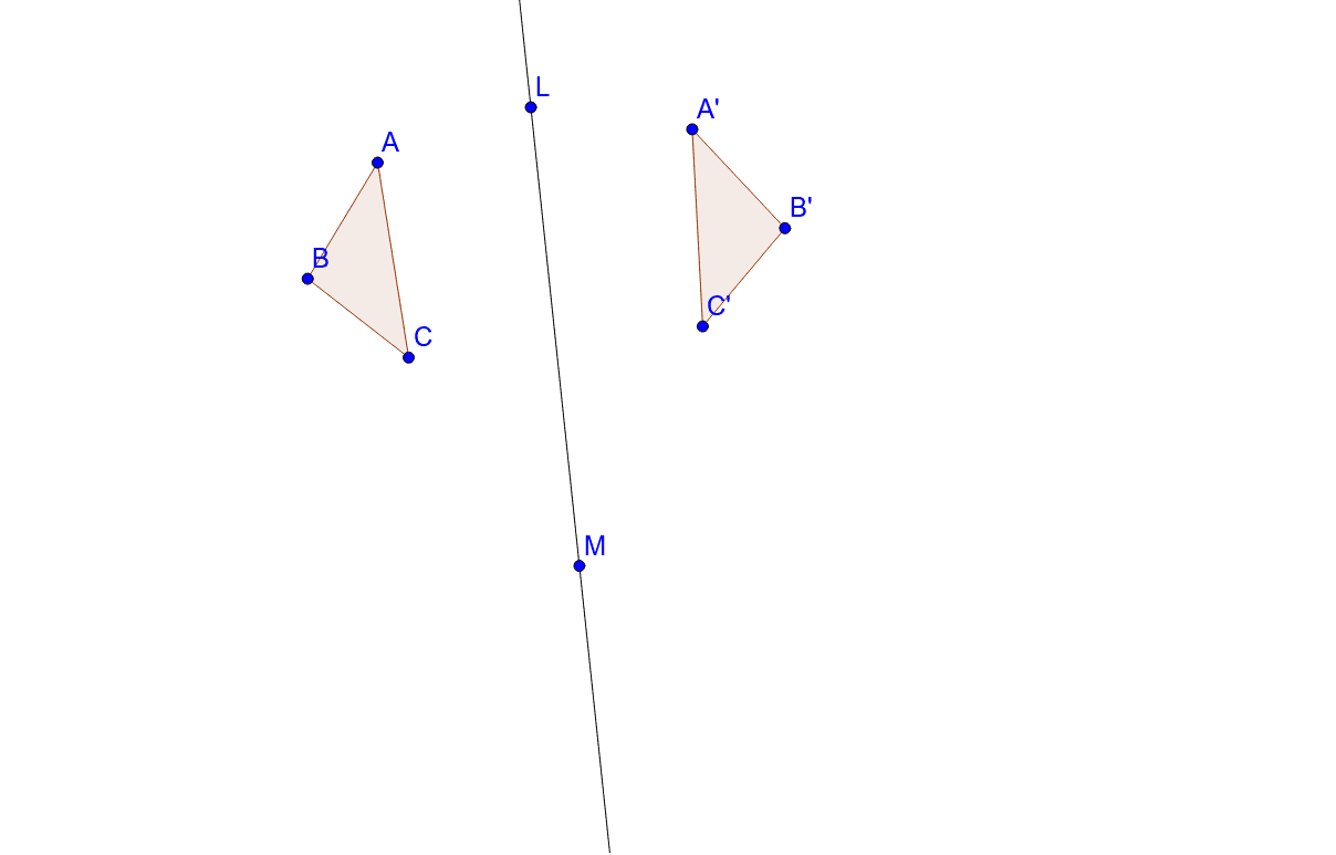 対称移動（対称の軸を動かす） – GeoGebra
