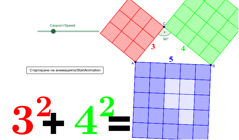 Питагорова теорема – GeoGebra