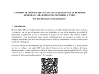 COMO HACER CÓDIGOS  QR CON ADVANCED QR DESIGNER DE REALIDAD AUMENTADA.pdf