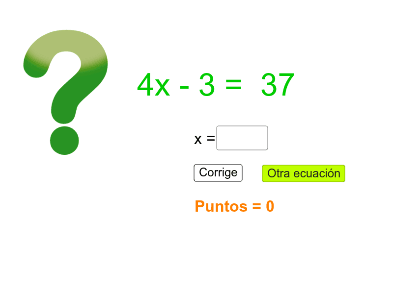 Ecuaciones de 1º grado (Z) GeoGebra