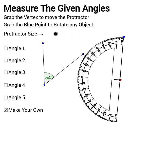 Measuring with a Protractor GeoGebra