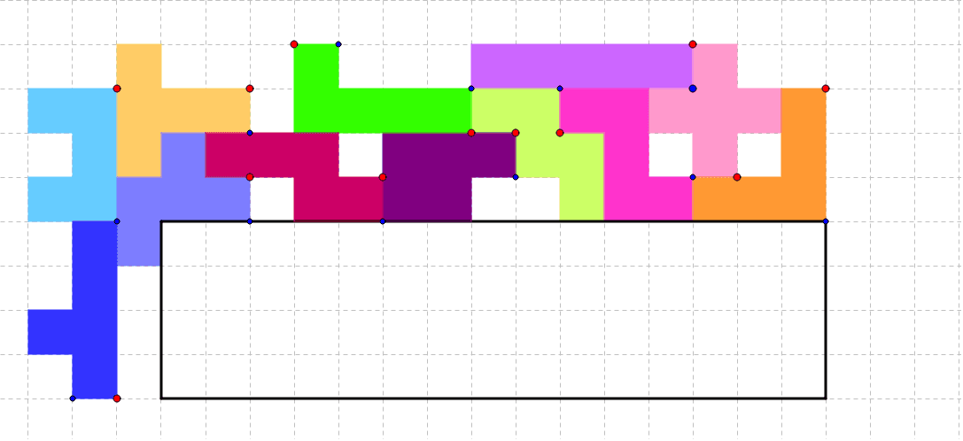 If you have done all the above constructions, try to place all the pieces inside the rectangle without overlap or gaps!