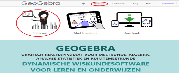 Openingsscherm GeoGebra