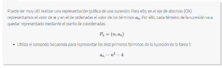 Tarea 2: Representación gráfica de la sucesión