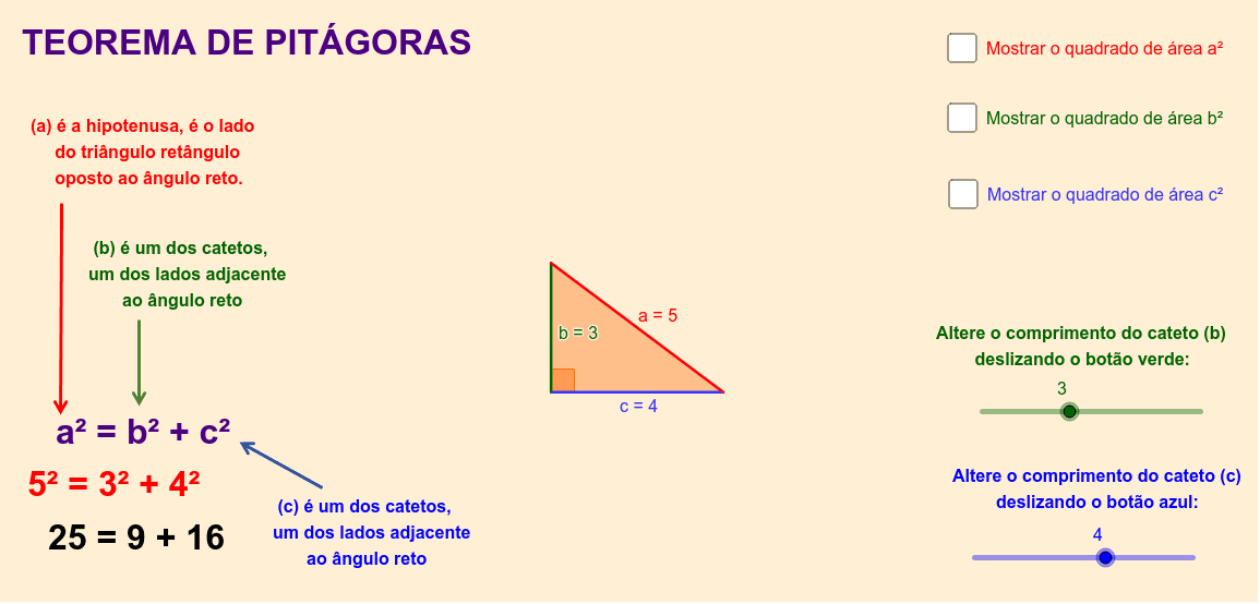 GeoGebra Applet Pressione Enter para iniciar a atividade