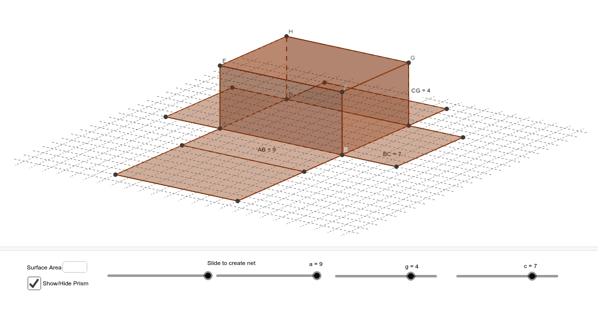 Rectangular Prism Surface Area GeoGebra