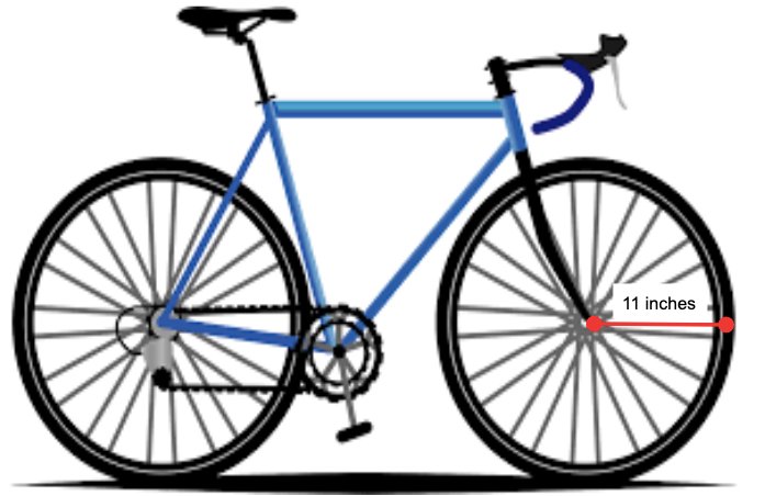 Find the length of the tire (circumference).  Round your answer to the nearest hundredth