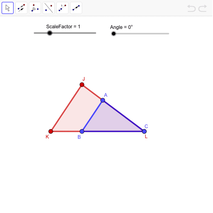 Definition of Similarity in Terms of Similarity Transformations GeoGebra