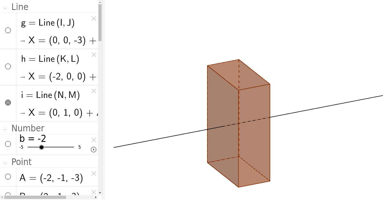 Rotation of cuboid – GeoGebra