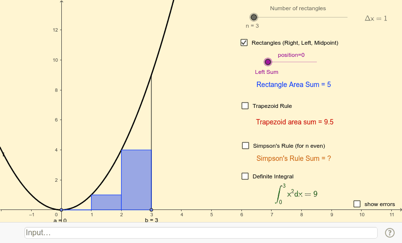 Approximate Integration – GeoGebra