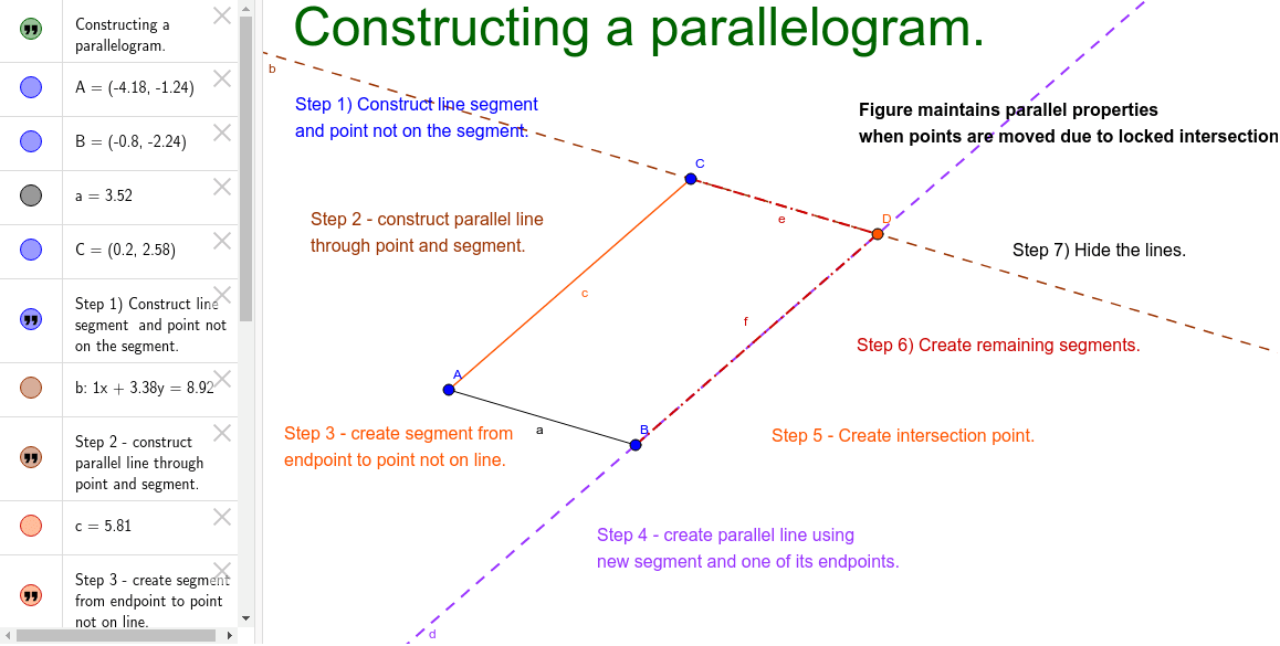 How to Construct a Parallelogram