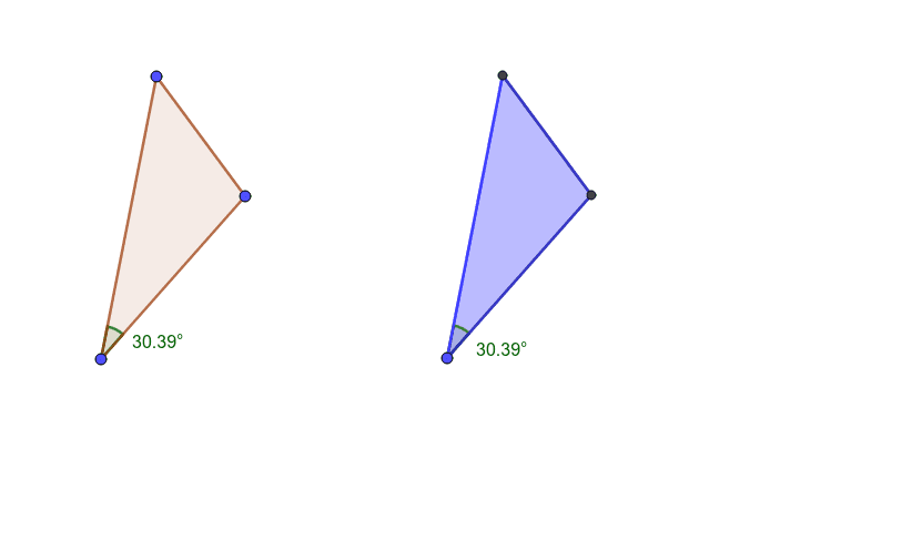 Criterio de congruencia LadoÁnguloLado LAL GeoGebra