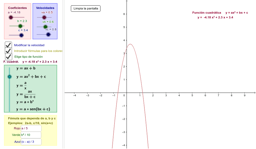 Curvas De Colores Con Geogebra Geogebra