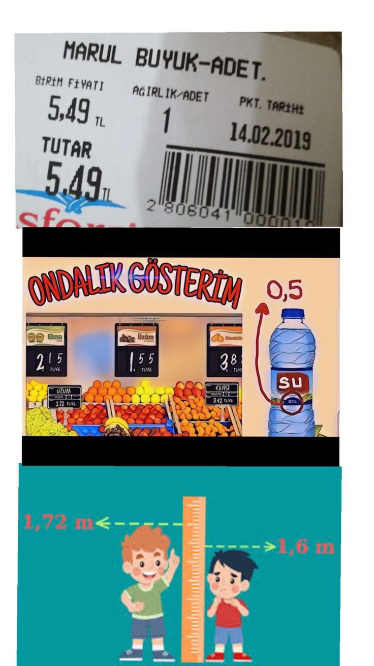 [size=150]Her birimiz markete gittiğimizde ürünlerin fiyatında yukarıdaki fotoğrafta görüldüğü gibi farklı sayılar görüyoruz. Hatta boy uzunluklarımızı söylerken bile kullanıyoruz. Peki virgülün kullanıldığı bu sayılar ne anlam ifade ediyor olabilir?[/size]