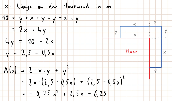 Skizze und Herleitung zur 3. Zusatzfrage