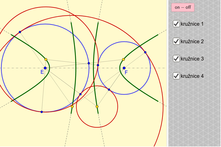 Poloha 1 - Dvě hyperboly